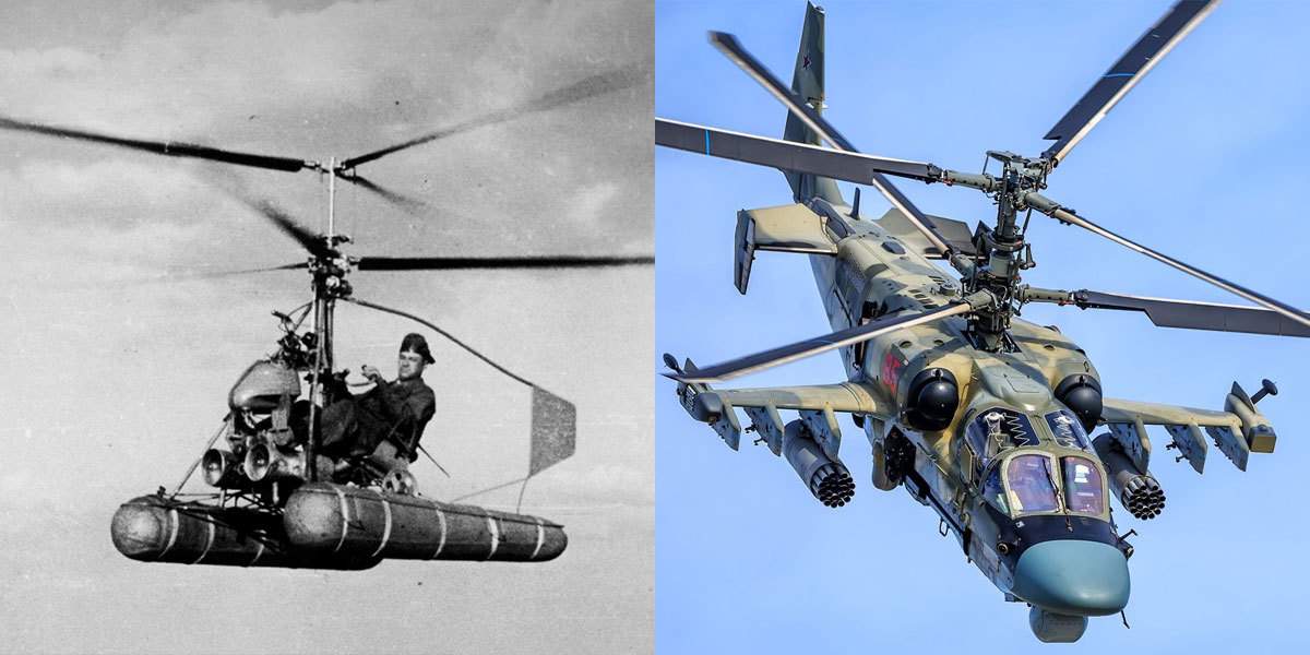 Полвека эволюции: от Ка-8 до Ка-52