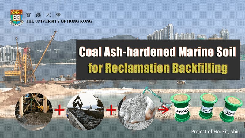 Coal Ash-hardened Marine Soil
