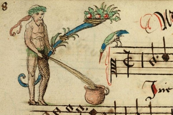 Крайне странные иллюстрированные буквы из песенника XVI века