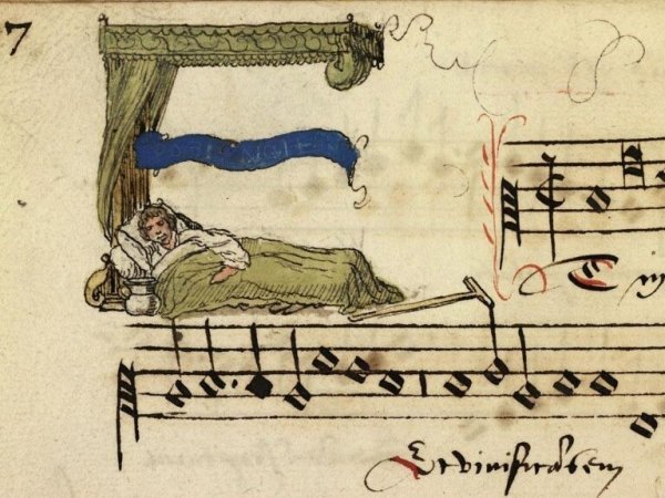 Крайне странные иллюстрированные буквы из песенника XVI века