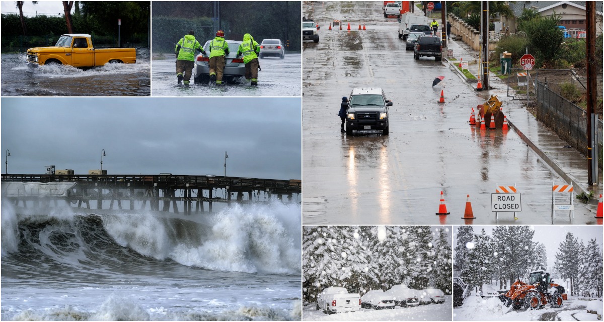Дожди, снег и сильные ветры: Тихоокеанский шторм обрушился на Калифорнию
