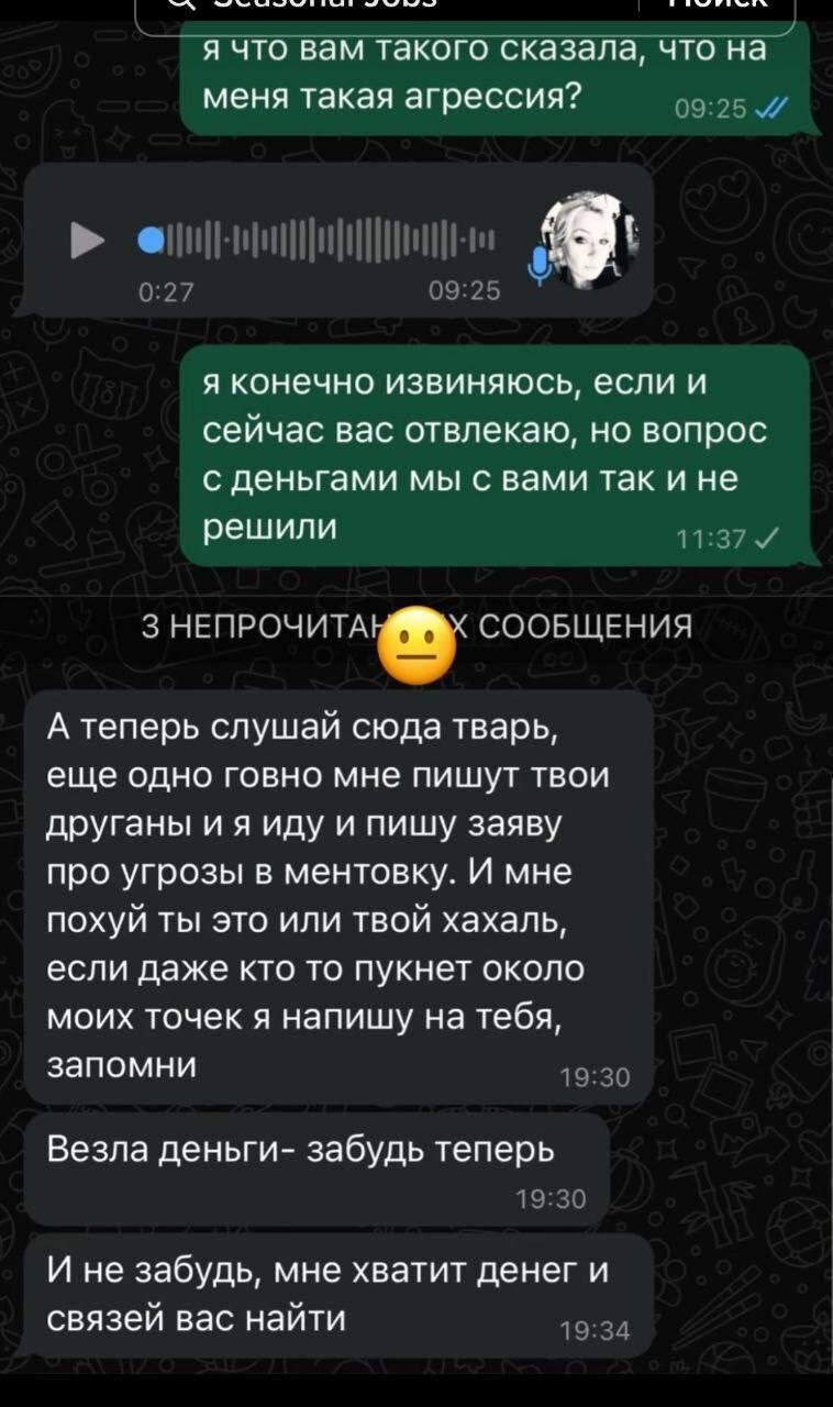 &quot;Значит, слушай сюда, утконос!&quot;: владелица ПВЗ отказалась отдавать экс-сотруднице заработанные деньги