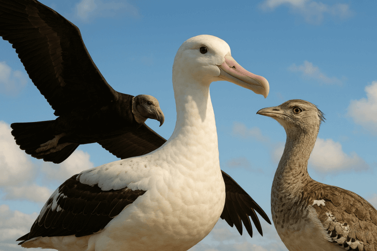 3 самые большие птицы в мире — только посмотрите на этих здоровяков! Самые большие летающие птицы: рекордсмены по размаху крыльев и весу. Фото.