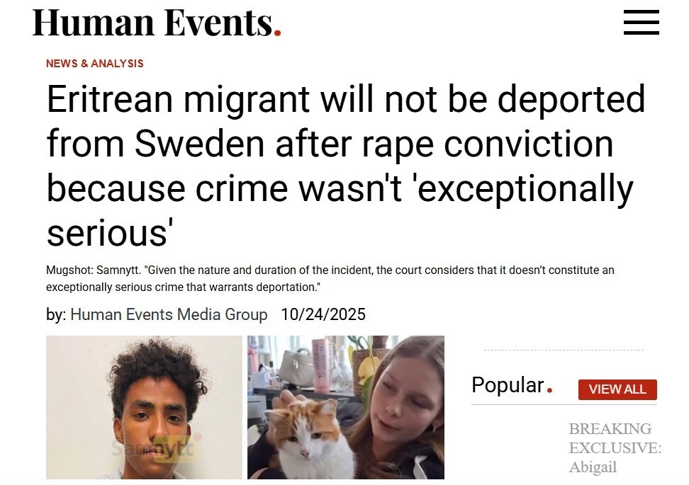 В Швеции мигрант изнасиловал подростка, но суд встал на его сторону и отказал в депортации В Швеции мигрант изнасиловал подростка, но суд встал на его сторону и отказал в депортации