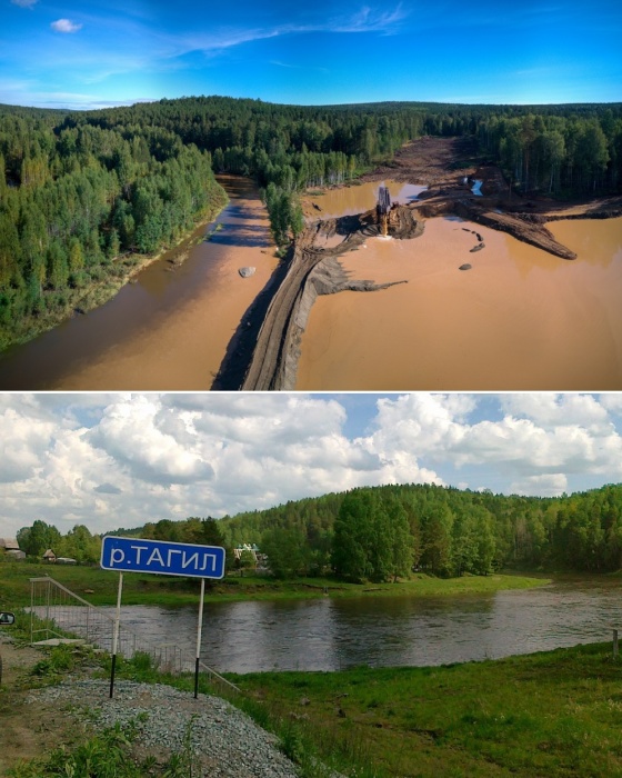 Выборка песка со дна реки Тагил и ее приток поспособствовали образованию каналов, островов, насыпей и дополнительных водоемов.