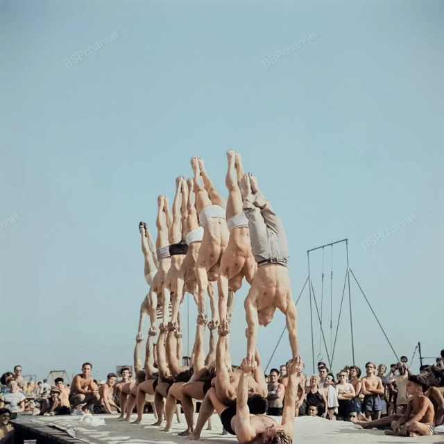 Масл-бич. Лос-Анджелес, США, 1949 год.