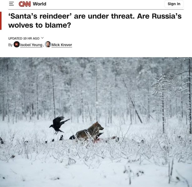 CNN: Российские волки перешли границу для атаки на Лапландию
