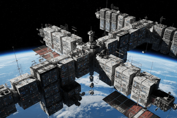 Можно ли на самом деле вывести дата-центры в космос. И зачем это нужно. Серверы в космосе могут помочь развитию ИИ. Кстати, эта картинка тоже сделана ИИ. Можно ли на самом деле вывести дата-центры в космос. И зачем это нужно. Серверы в космосе могут помочь развитию ИИ. Кстати, эта картинка тоже сделана ИИ. Фото.