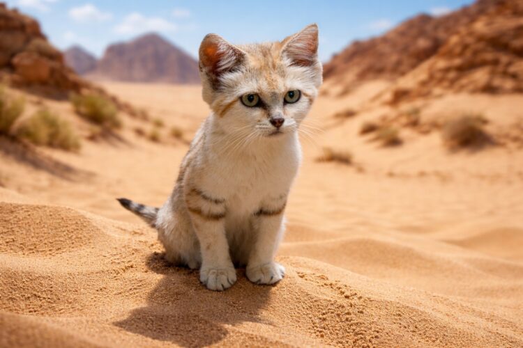 Барханный кот: единственный в мире, который лает как собака. Барханные коты живут в местах, где обычные кошки даже не рискнули бы родиться. Фото.