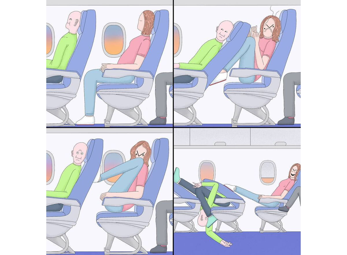 Спинка кресла самолета