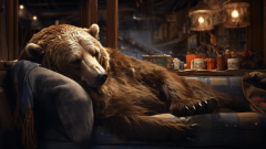 Как спит медведь в берлоге