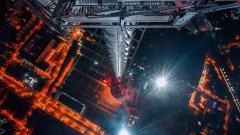 Замена лампочки на верхней отметке Останкинской телебашни